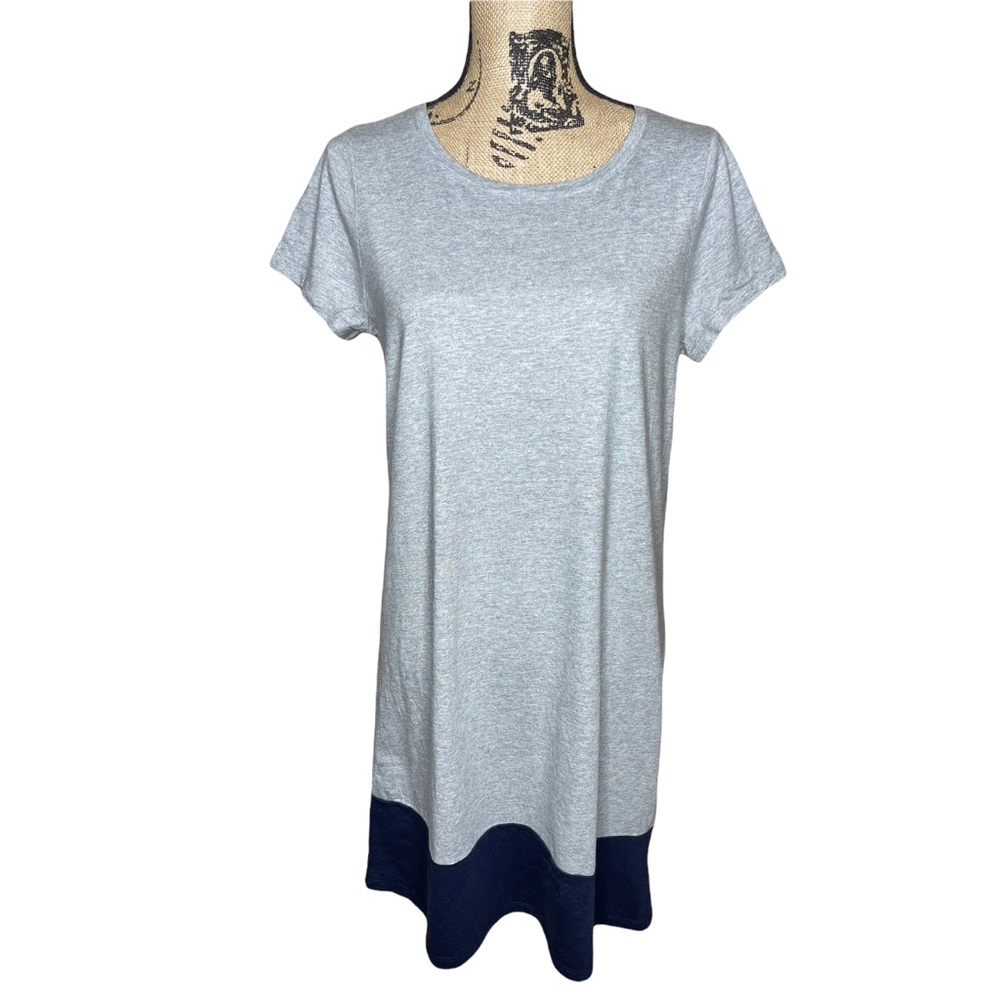 Boden T-shirt day Dress modal cotton Gray blue 12R Short Sleeve WH766